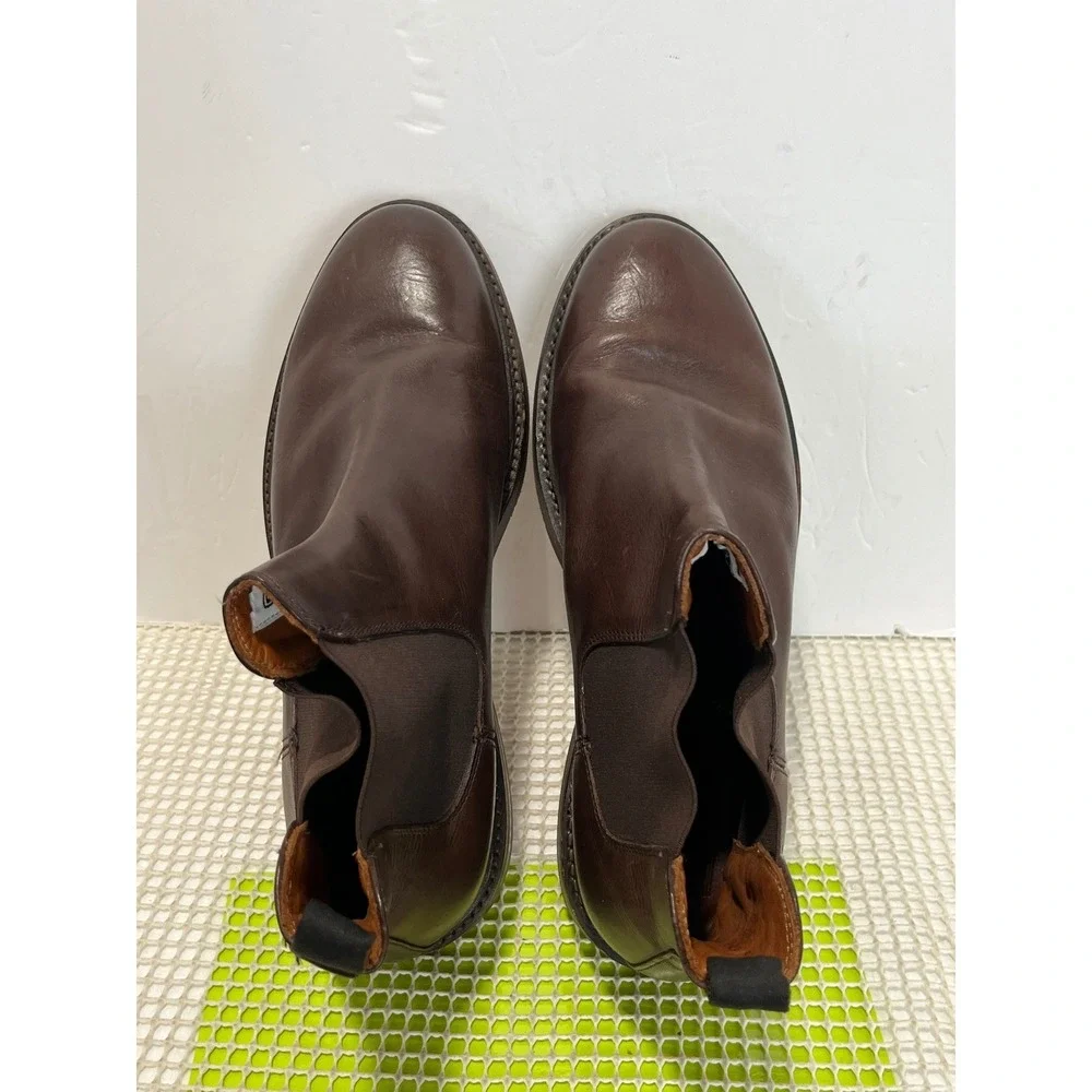 Frye Chelsea Boots Mens 13 Dark Brown Leather Elastic Ankle Preppy Good